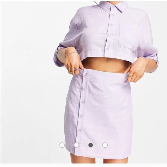 Revolve Bardot Linen Blend Purple Cut Out Dress S/6 NWT - Picture 1 of 6